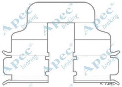 APEC BRAKING kit1024 -  Комплектующие, тормозные колодки